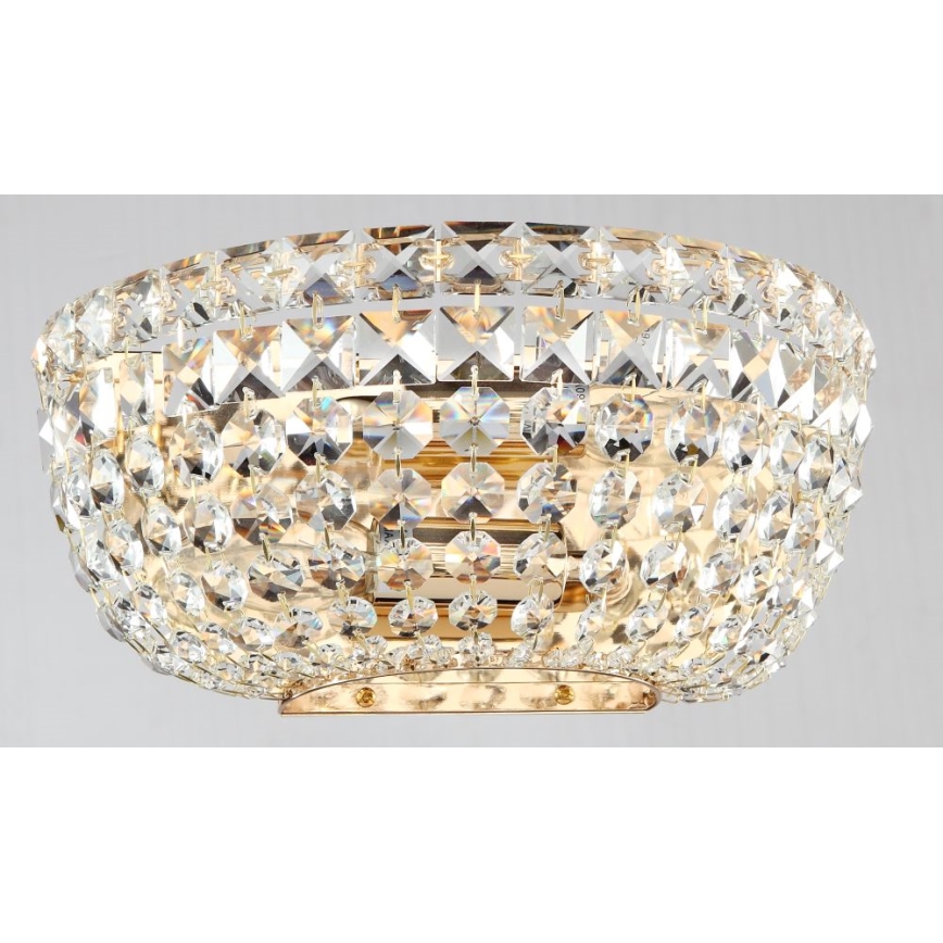 Maytoni DIA100-WL-02-G - Wandlamp BASFOR 2xE14/60W/230V goud