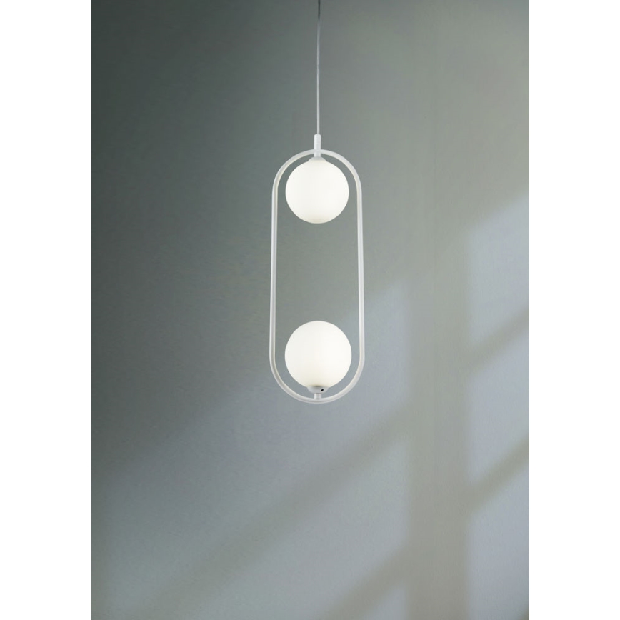 Maytoni MOD013PL-02W - Hanglamp aan een koord RING 2xG9/25W/230V wit