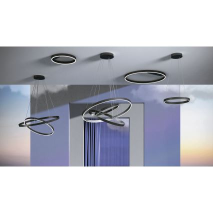 Maytoni MOD058PL-L22B3K - LED Hanglamp aan een koord RIM LED/25W/230V 3000K diameter 40 cm zwart
