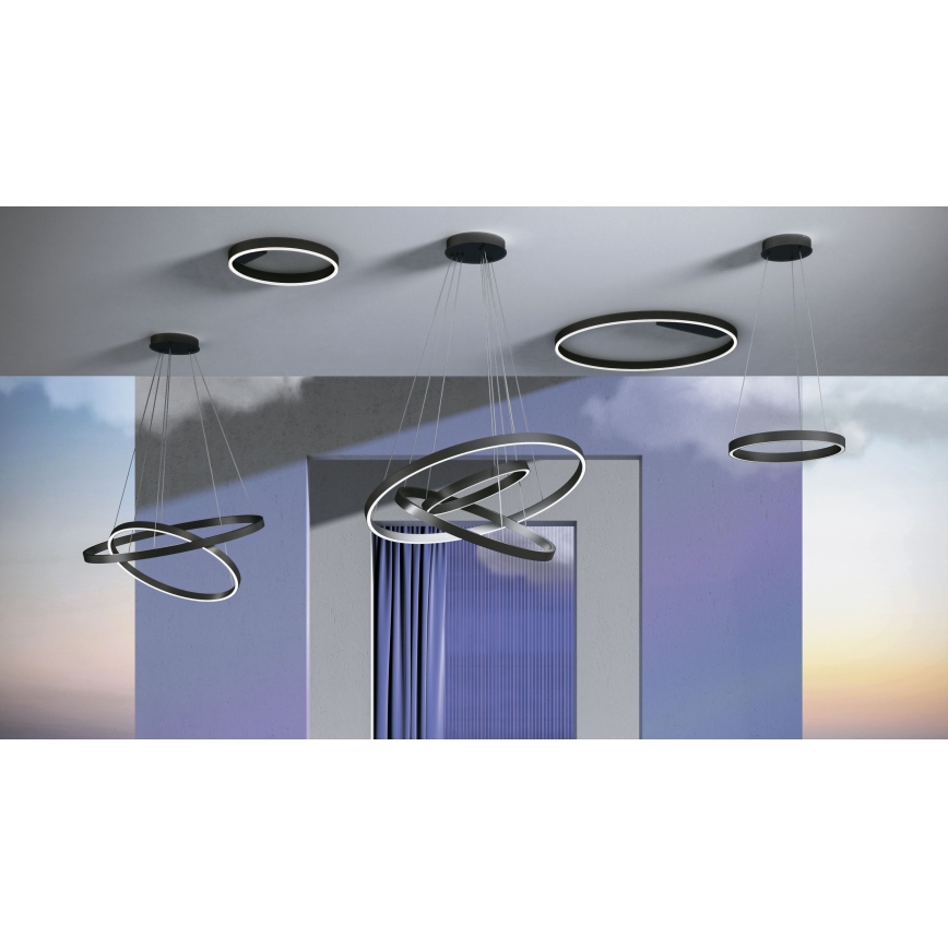 Maytoni MOD058PL-L22B3K - LED Hanglamp aan een koord RIM LED/25W/230V 3000K diameter 40 cm zwart