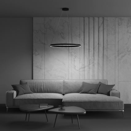 Maytoni MOD058PL-L32B3K - LED Hanglamp aan een koord RIM LED/37W/230V 3000K diameter 60 cm zwart