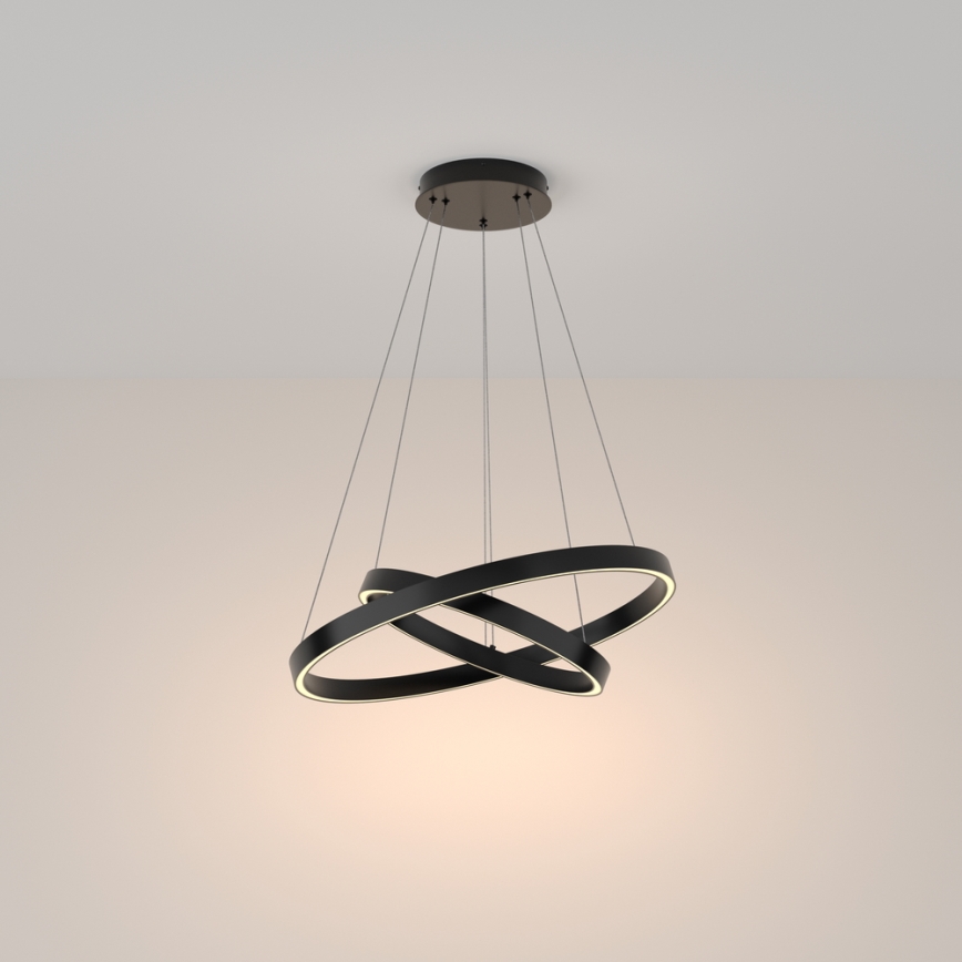 Maytoni MOD058PL-L55B3K - LED Hanglamp aan een koord RIM LED/61W/230V 3000K diameter 60 cm zwart