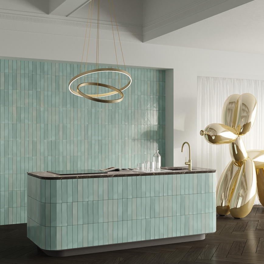 Maytoni MOD058PL-L74BS3K - LED Hanglamp aan een koord RIM LED/88W/230V 3000K diameter 80 cm goud