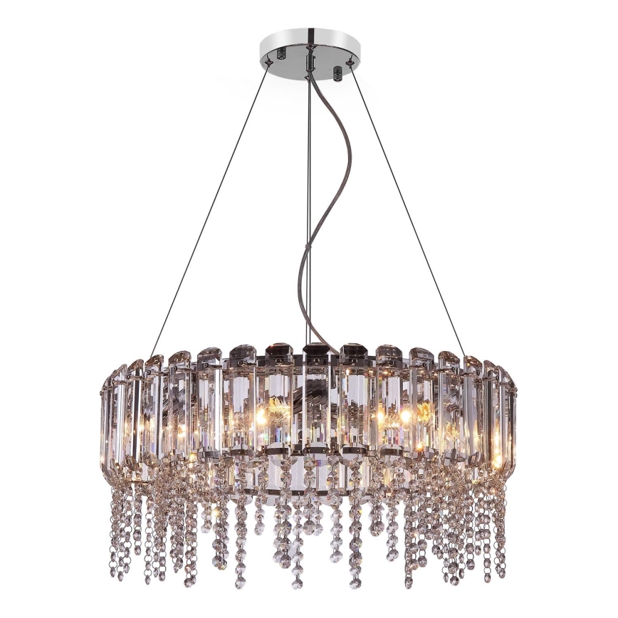 Maytoni MOD097PL-08CH - Hanglamp aan een koord HAIL 8xE14/40W/230V diameter 60,5 cm glanzend chroom