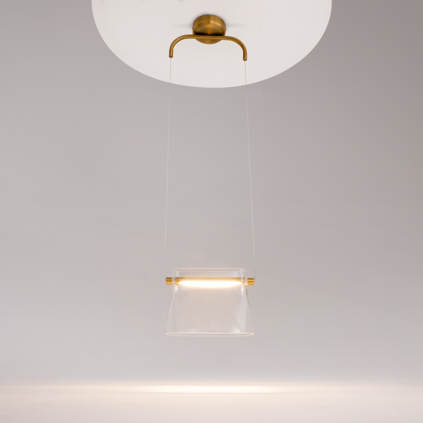 Maytoni MOD170PL-L8BS3K - LED Hanglamp aan een koord CABARET LED/8W/230V goud