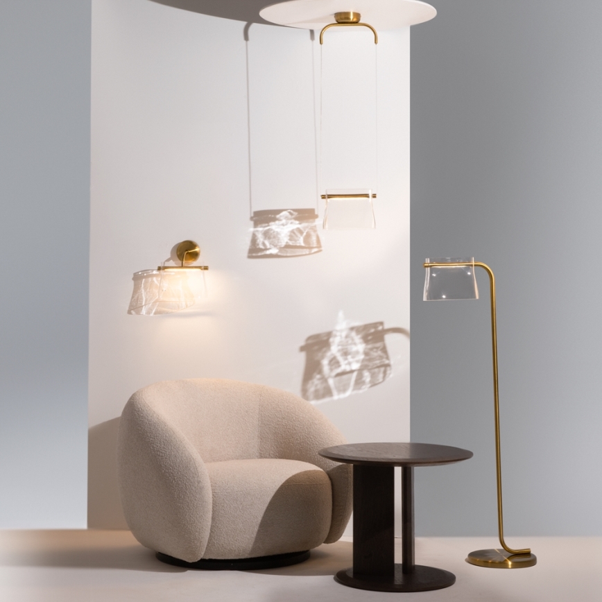 Maytoni MOD170PL-L8BS3K - LED Hanglamp aan een koord CABARET LED/8W/230V goud
