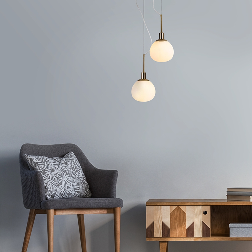 Maytoni MOD221-PL-01-G - Hanglamp aan een koord ERICH 1xE14/40W/230V koper