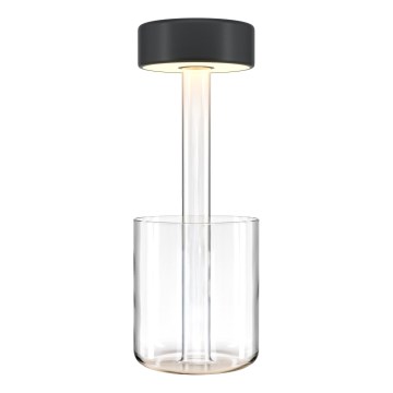 Maytoni MOD229TL-L3B3K1 - LED Dimbaar oplaadbaar draagbaar tafellamp LED/3W/5V 2200-4000K 2000 mAh zwart/doorzichtig