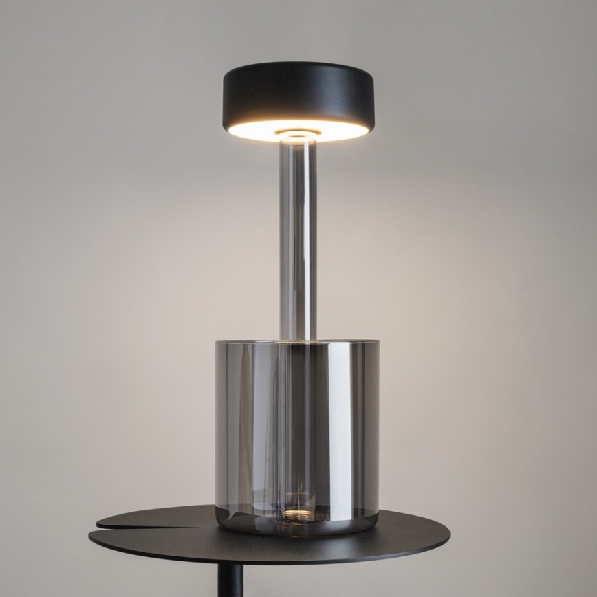 Maytoni MOD229TL-L3B3K3 - LED Dimbaar oplaadbaar draagbaar tafellamp LED/3W/5V 2200-4000K zwart/grijs