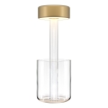 Maytoni MOD229TL-L3G3K1 - LED Dimbaar oplaadbaar draagbaar tafellamp LED/3W/5V 2200-4000K 2000 mAh goud/doorzichtig