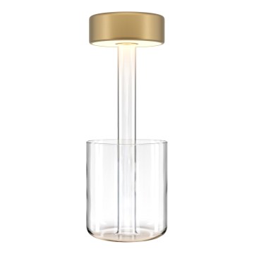 Maytoni MOD229TL-L3G3K1 - LED Dimbaar oplaadbaar draagbaar tafellamp LED/3W/5V 2200-4000K 2000 mAh goud/doorzichtig