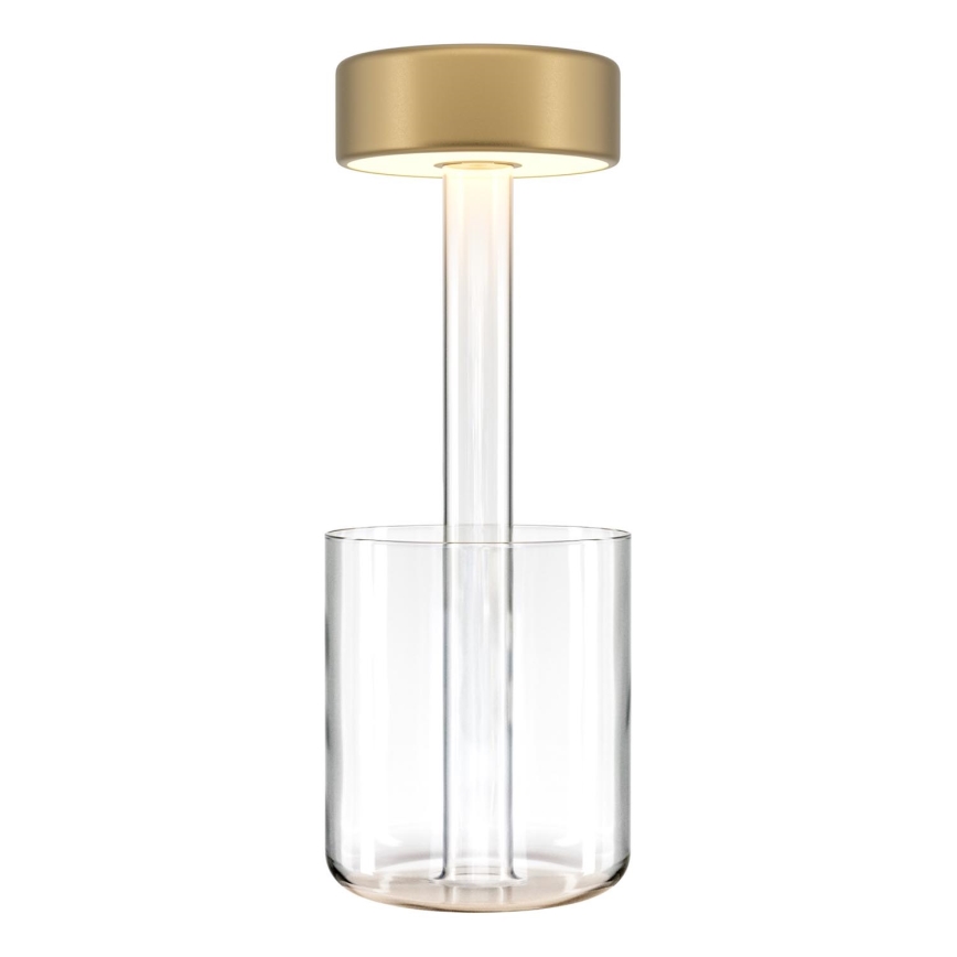 Maytoni MOD229TL-L3G3K1 - LED Dimbaar oplaadbaar draagbaar tafellamp LED/3W/5V 2200-4000K goud/doorzichtig