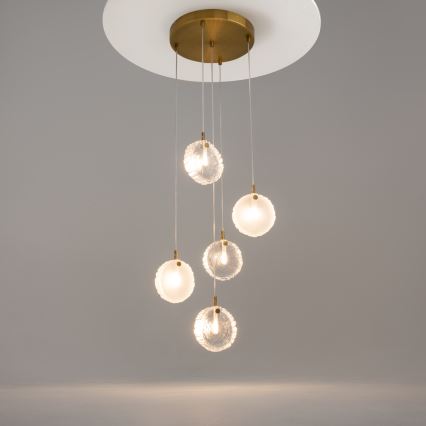 Maytoni MOD254PL-05BS - Hanglamp aan een koord FROZEN 5xG4/28W/230V messing