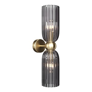 Maytoni MOD302WL-02GR - Wandlamp ANTIC 2xE14/40W/230V goud/grijs