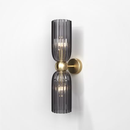 Maytoni MOD302WL-02GR - Wandlamp ANTIC 2xE14/40W/230V goud/grijs