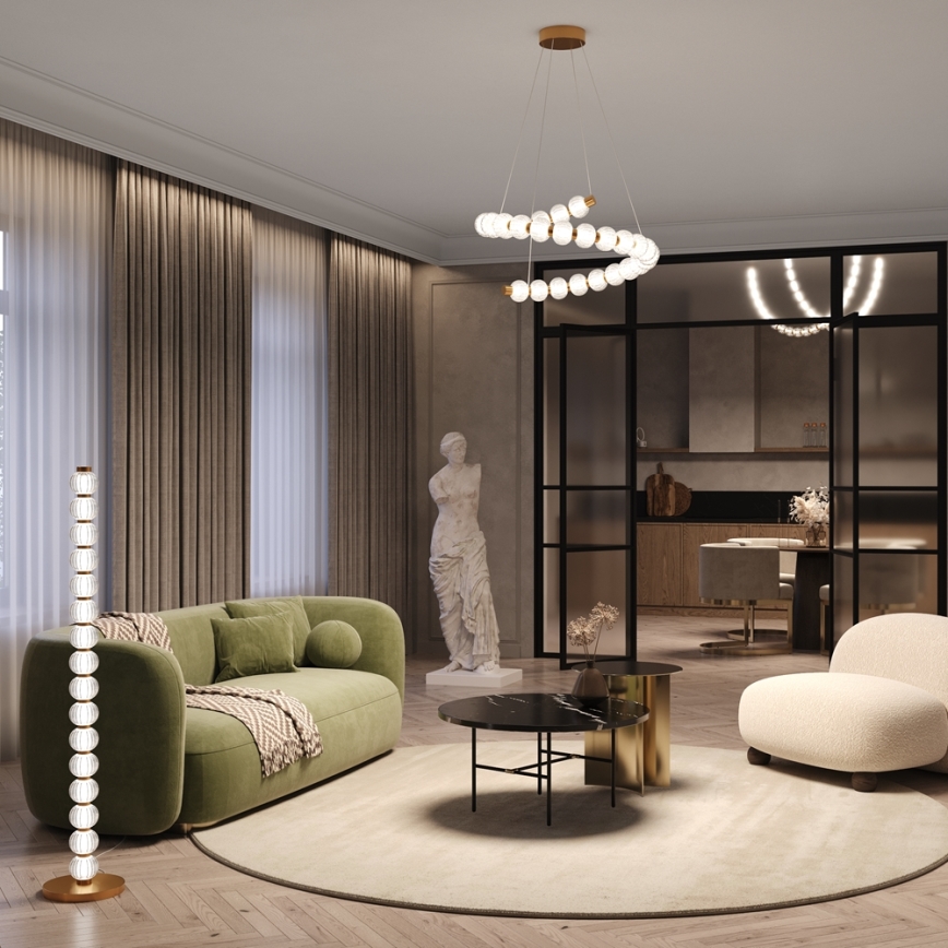 Maytoni MOD555PL-L35G3K - LED Hanglamp aan een koord AMULET LED/40W/230V 3000K goud