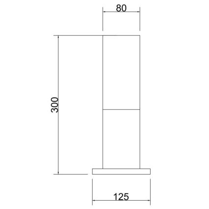 Maytoni O418FL-01GR - Buitenlamp WILLIS 1xE27/60W/230V 30 cm IP54 antraciet