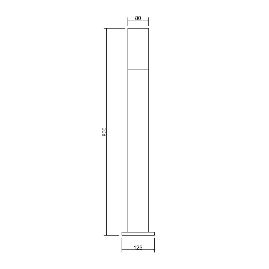 Maytoni O418FL-01GR1 - Buitenlamp WILLIS 1xE27/60W/230V 80 cm IP54 antraciet