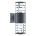 Maytoni O576WL-02GR - Wandlamp voor buiten BRONX 2xE27/60W/230V IP54 antraciet