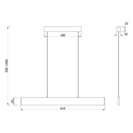 Maytoni P010PL-L23G3K - LED Hanglamp aan een koord STEP LED/23W/230V 3000K 91 cm goud