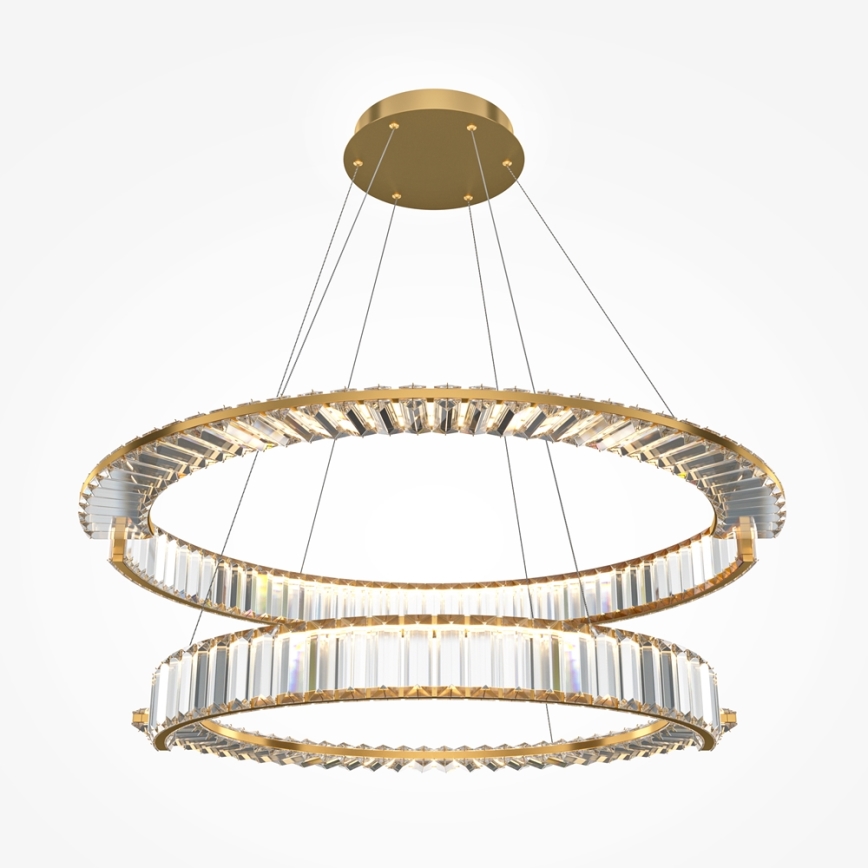 Maytoni P097PL-L90G4K - LED-kroonluchter aan kabel KRONE LED/90W/230V CRI 90 Ø 102 cm goud