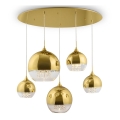 Maytoni P140-PL-170-5-G - Hanglamp aan een koord FERMI 5xE27/60W/230V goud