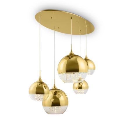 Maytoni P140-PL-170-5-G - Hanglamp aan een koord FERMI 5xE27/60W/230V goud