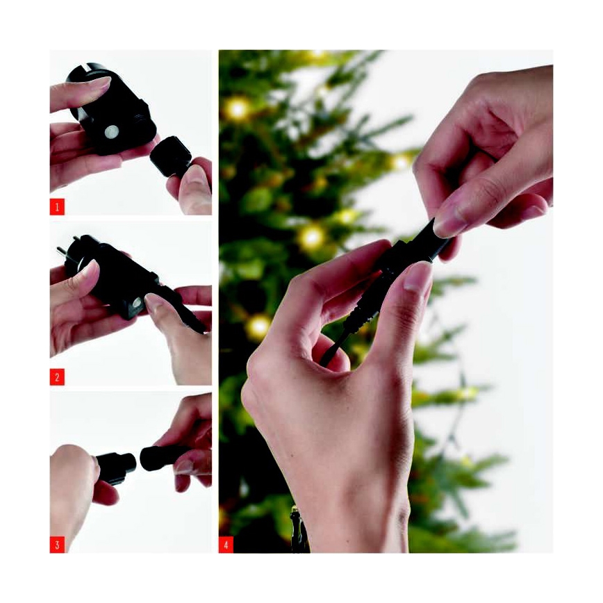 Meerdere kleuren LED Kerst buitenketting 100x LED / 15m IP44