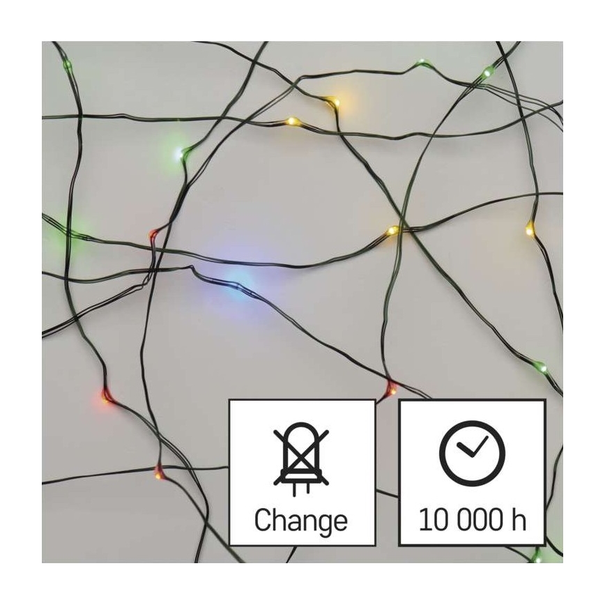 Meerdere kleuren LED Kerst buitenketting 150x LED / 20m IP44
