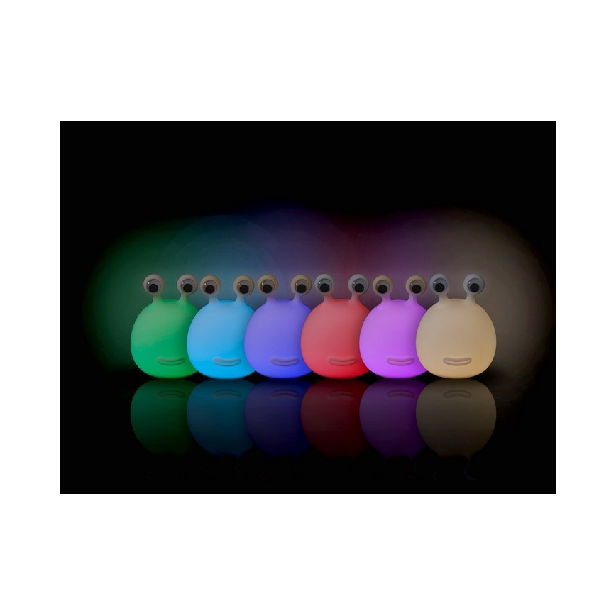 MegaLight - LED RGB Dimbaar oplaadbaar kinder aanraken lamp MOMO MOON LED/5V