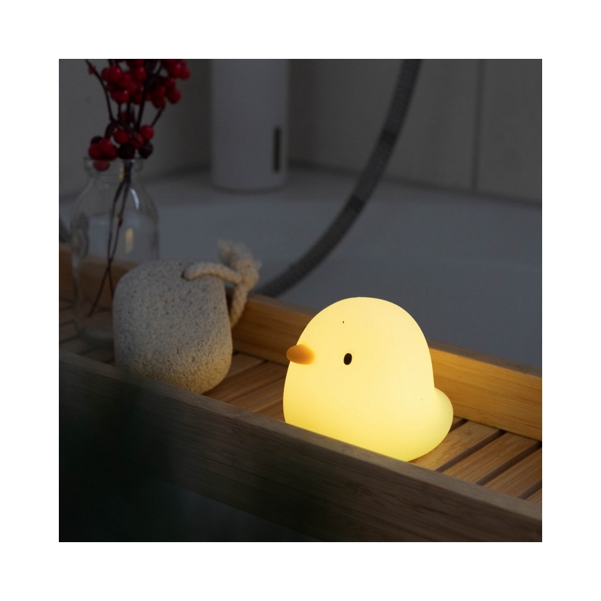 MegaLight - LED RGB Oplaadbaar kinder aanraken badlamp SWIMMY DUCK LED/5V IP67