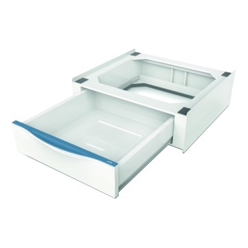 Meliconi 656112 - Tussenstuk voor wasmachine en droger met uittrekbare opberglade 28 l, wit