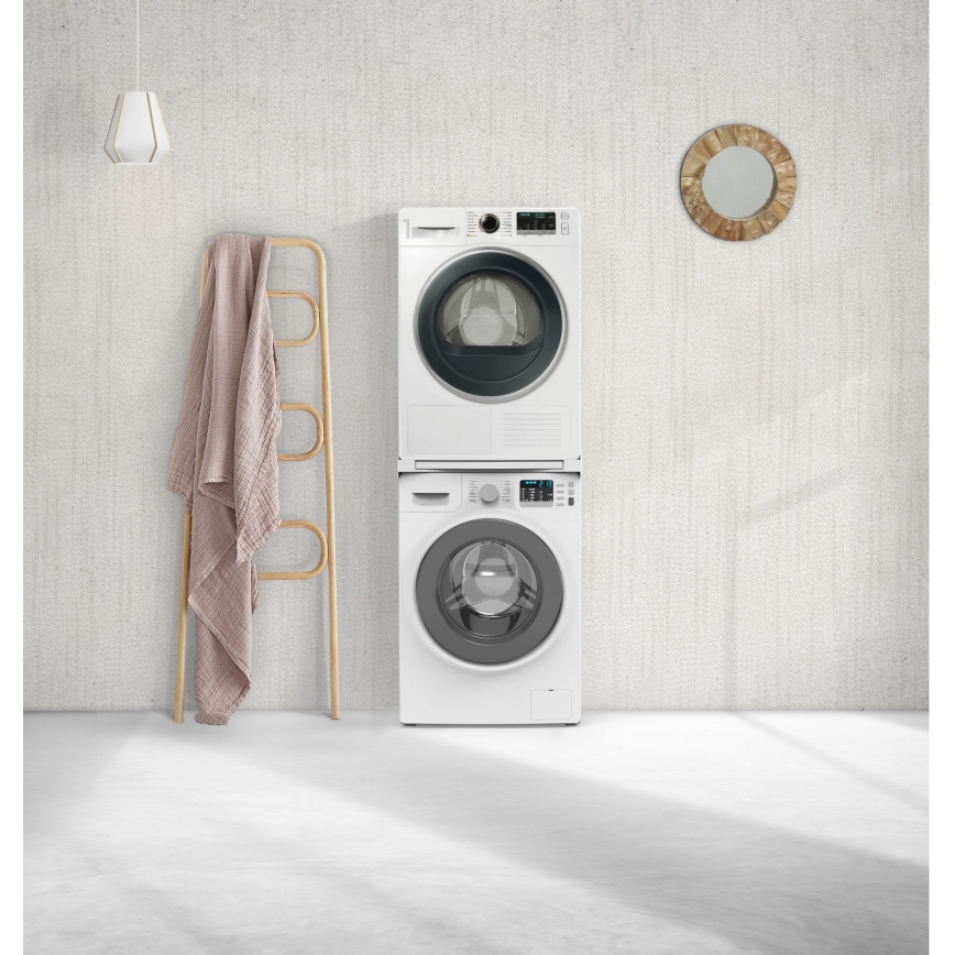 Meliconi 656113 - Tussenstuk voor wasmachine en droger met uittrekbare lade 70 cm wit