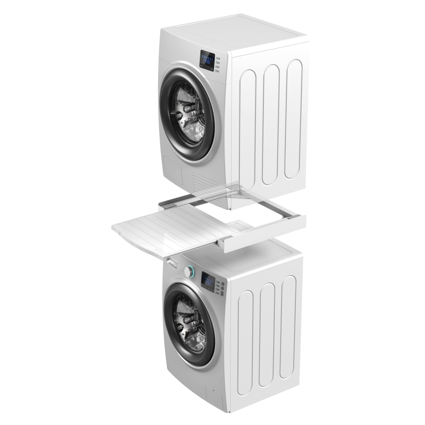 Meliconi 656113 - Tussenstuk voor wasmachine en droger met uittrekbare lade 70 cm wit