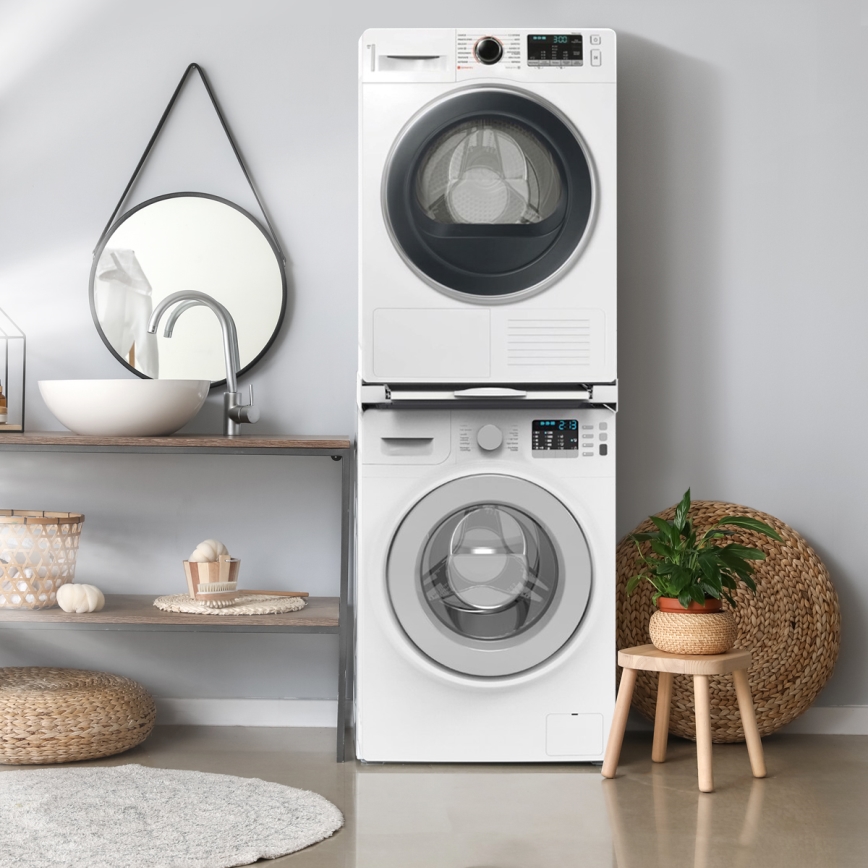 Meliconi 656114 - Tussenstuk voor wasmachine en droger 70 cm wit