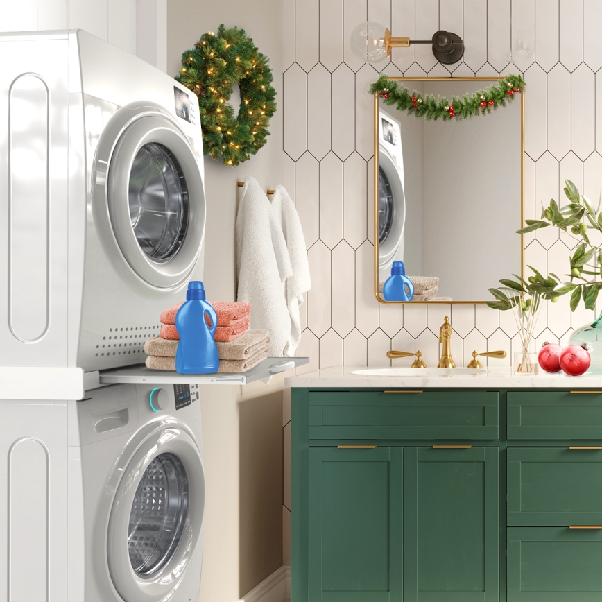 Meliconi 656114 - Tussenstuk voor wasmachine en droger 70 cm wit