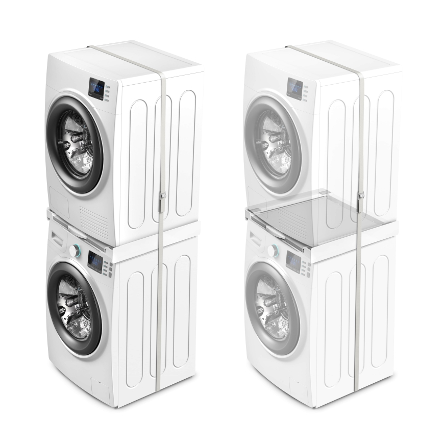 Meliconi 656114 - Tussenstuk voor wasmachine en droger 70 cm wit