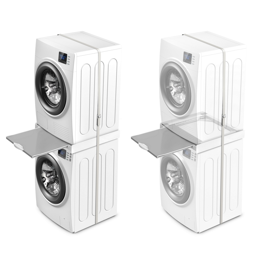 Meliconi 656114 - Tussenstuk voor wasmachine en droger 70 cm wit