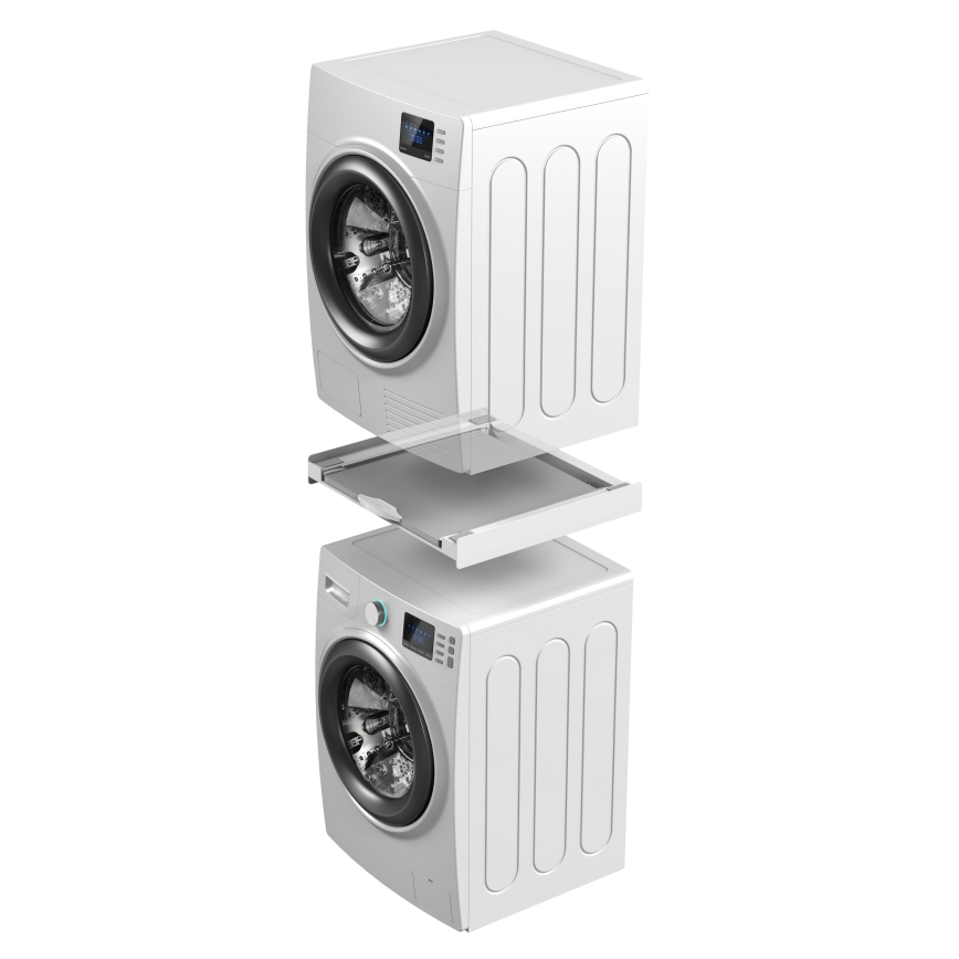 Meliconi 656114 - Tussenstuk voor wasmachine en droger 70 cm wit