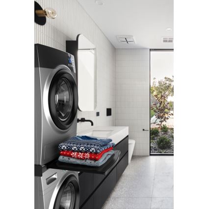 Meliconi 656136 - Tussenstuk voor wasmachine en droger met uittrekbare lade 60 cm zwart