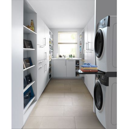 Meliconi 656136 - Tussenstuk voor wasmachine en droger met uittrekbare lade 60 cm zwart