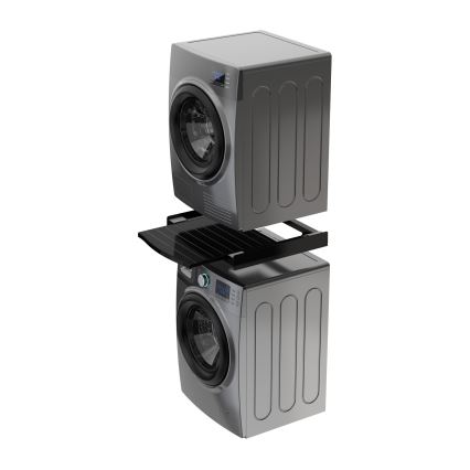 Meliconi 656136 - Tussenstuk voor wasmachine en droger met uittrekbare lade 60 cm zwart