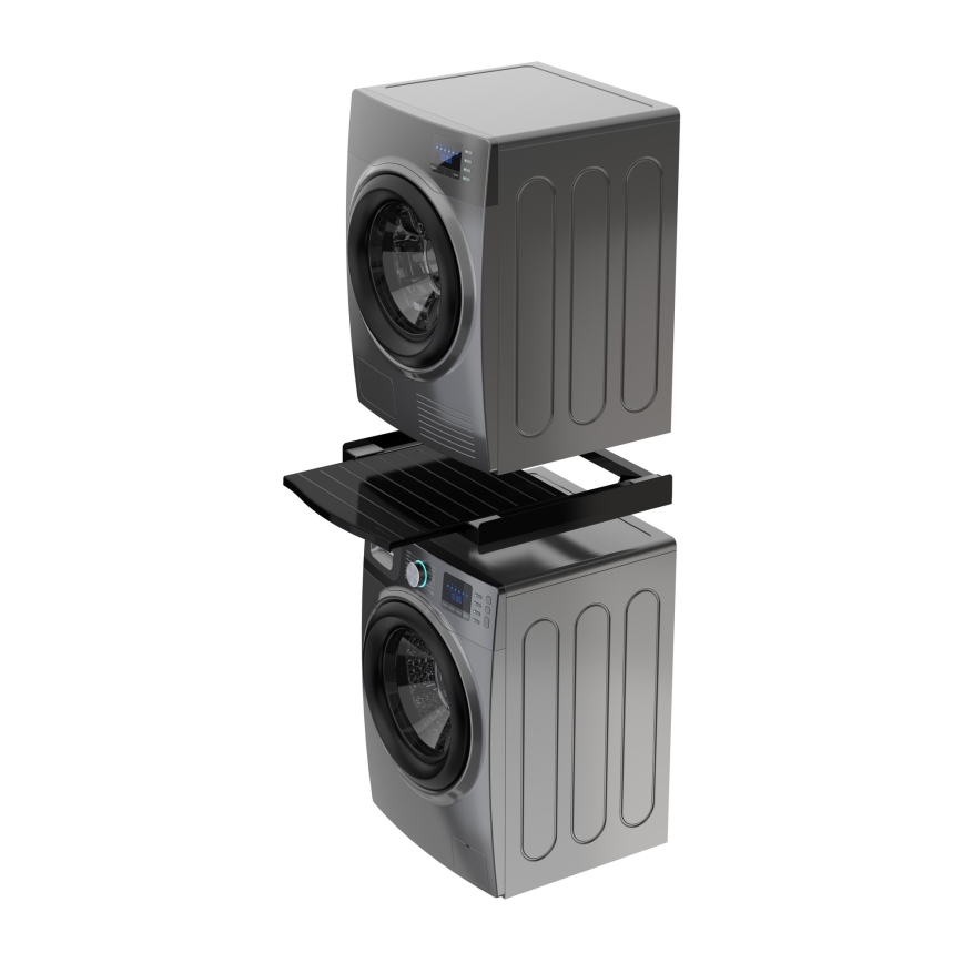 Meliconi 656136 - Tussenstuk voor wasmachine en droger met uittrekbare lade 60 cm zwart