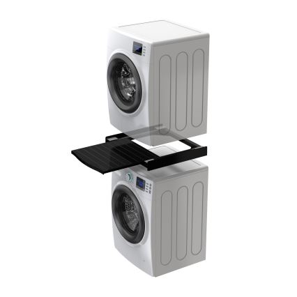 Meliconi 656136 - Tussenstuk voor wasmachine en droger met uittrekbare lade 60 cm zwart