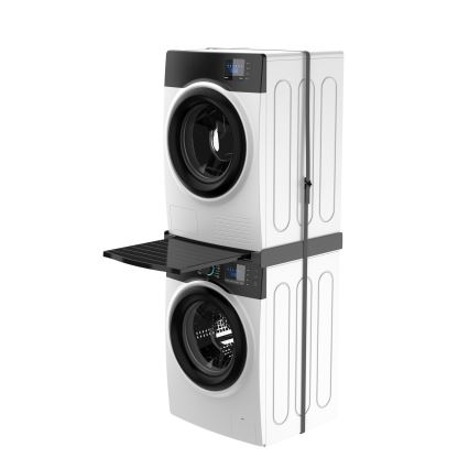 Meliconi 656136 - Tussenstuk voor wasmachine en droger met uittrekbare lade 60 cm zwart