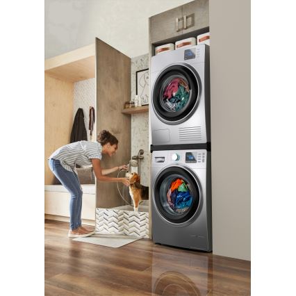 Meliconi 656138 - Tussenstuk voor wasmachine en wasdroger 70 cm zwart