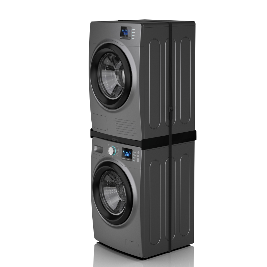 Meliconi 656138 - Tussenstuk voor wasmachine en wasdroger 70 cm zwart