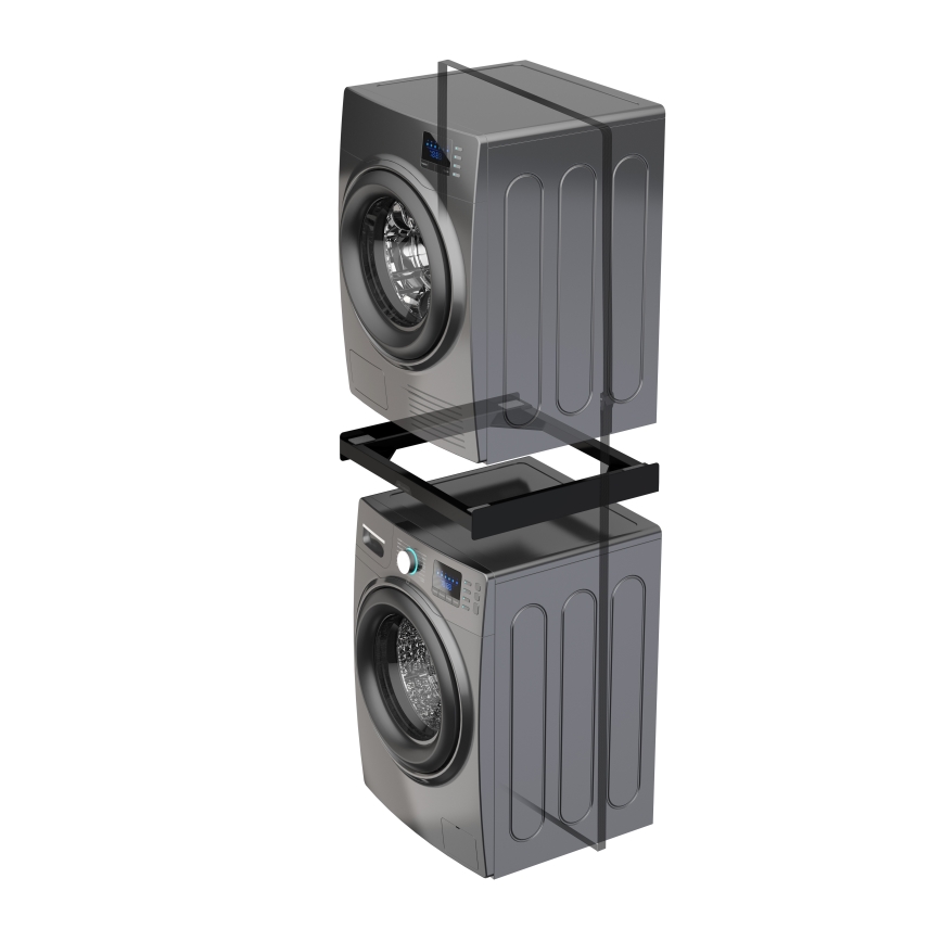 Meliconi 656138 - Tussenstuk voor wasmachine en wasdroger 70 cm zwart