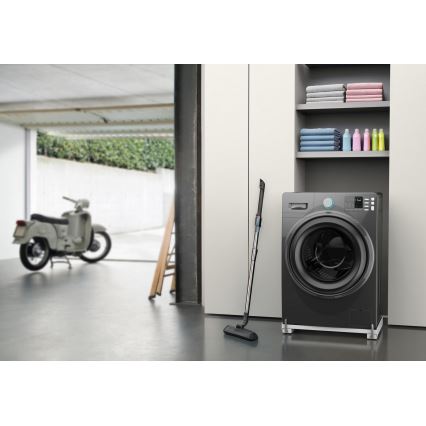 Meliconi 656149 - Anti-trillingsmat voor wasmachine met uitschuifbare wieltjes, 47 cm, wit