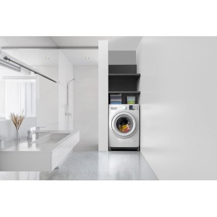 Meliconi 656168 - Anti-trillingsmat voor wasmachine met uitschuifbare wieltjes, 47 cm, zwart